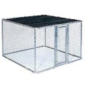 Chain Link Portable Kennel - Includes a Sunscreen 6ft L x 4ft W x 4ft H