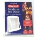 Door Med White Clear Hard Flap