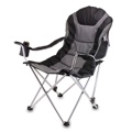 Reclining Camp Chair Black and Gray
