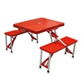 Folding Table with Seats Red