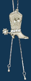 Silver Boot Slide Necklace