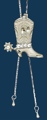 Silver Boot Slide Necklace