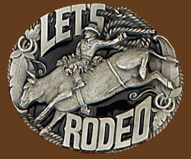 Lets Rodeo Belt Buckle 3 x 2-1/2