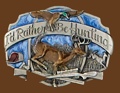 Id rather be hunting belt buckle 3-1/8 x 2-1/4