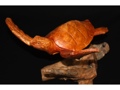 MEDIUM TURTLE HONU SCULPTURE ON DRIFT WOOD SEA LIFE decor