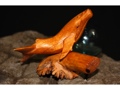 HUMPBACK WHALE SCULPTURE ON DRIFT WOOD BASE HAWAII DOLPHIN