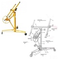 Drywall Lift Hoist Jack Panel Sheetrock 11-19' Extensions Included!