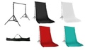 Muslin Set with Stand Black/White/Red/Chroma 10x20