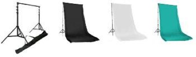 Muslin Set with Stand Black/White/Chroma 10x13