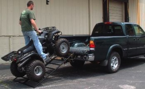Folding Pair Motorycle Loading Ramps ATV Lawnmower Tractor