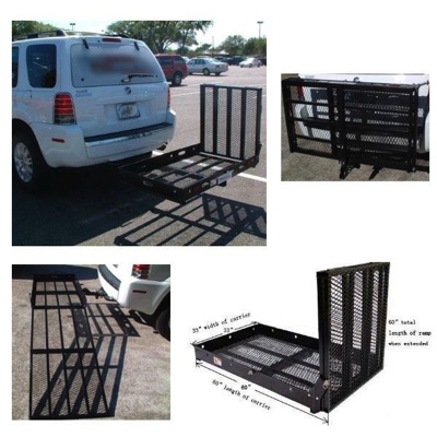 Extra Large Wheelchair Scooter Carrier Ramp Rack Trailer Hitch Mount 