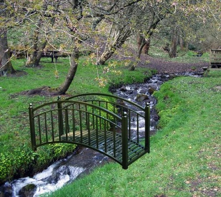Metal Garden Pond Decorative Bridge