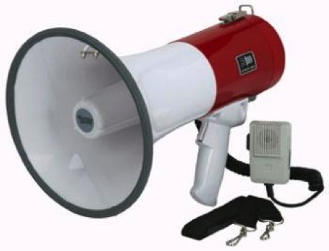Loud Megaphone Bullhorn 50 Watt Siren Police Outdoor Security 