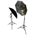 2 Flash Umbrella Setup Kit Studio Photography Lighting