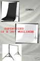 Muslin Set with Stand Black/White 10x20
