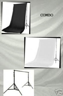 Muslin Set with Stand Black/White 10x13
