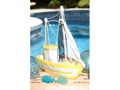 FISHING BOAT YELLOW COASTAL 10 HAND CARVED COASTAL decor