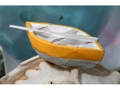 Nautical Boat W Paddle Yellow Coastal 4 Hand Carved Coastal Decor