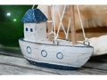 Boat House Blue Coastal 6 Hand Carved Coastal Decor