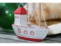 Boat House Red Coastal 6 Hand Carved Coastal Decor