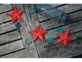 Hanging Starfish Set Of 3 Red Coastal Coastal Decor