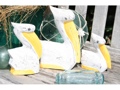 PELICAN SET OF 3 YELLOW COASTAL BEACH decor