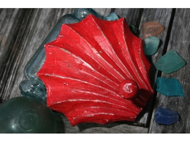 Sea Shell Door Hook Red Coastal 6 Coastal Decor