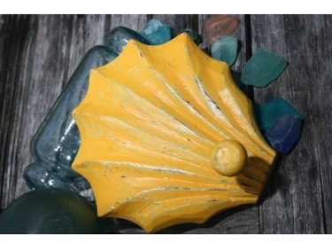 Sea Shell Door Hook Yellow Coastal 6 Coastal Decor