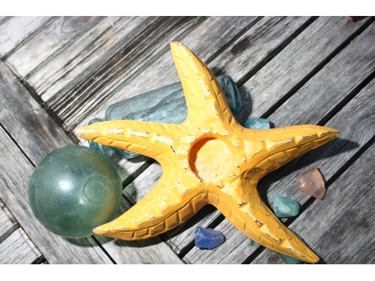 Starfish Candle Holder Yellow Coastal 9 Coastal Decor