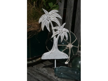 WHITE PALM TREE HANGER RUSTIC COASTAL 12 COASTAL decor