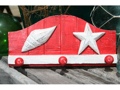 Sea Shell Hanger Rustic Red Nautical 12 Nautical Decor