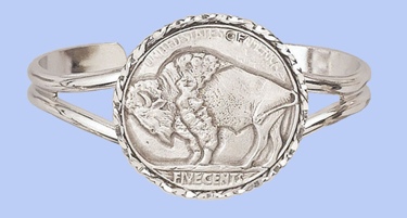 Buffalo Coin Bangle Bracelet
