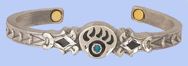 Biomagnetic Bangle Bracelet Bear Paw Turquoise