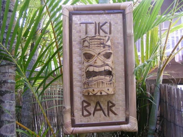 Bamboo Tiki Sign Tiki Bar W Tiki Mask Tiki Bar Decor