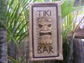 Bamboo Tiki Sign Tiki Bar W Tiki Mask Tiki Bar Decor