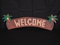 Aloha Sign Welcome W Palm Trees Home Decor