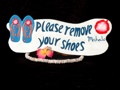 Please Remove Your Shoes Mahalo Sign 22 Hand Carved Painted