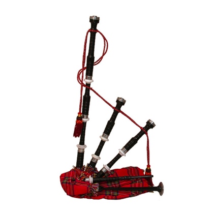 Roosebeck Bagpipe Black Rosewood Tartan Syn Bag