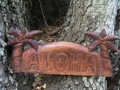 WELCOME SIGN ALOHA W PALM TREES ISLAND HOME DECOR