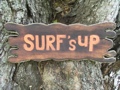 Surf'S Up Sign Drift Wood 20 Tiki Bar Decor