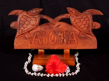 Welcome Sign Aloha W Turtle Tiki Bar Decor