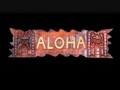 Aloha Sign W Carved Tikis 24 Island Home Decor