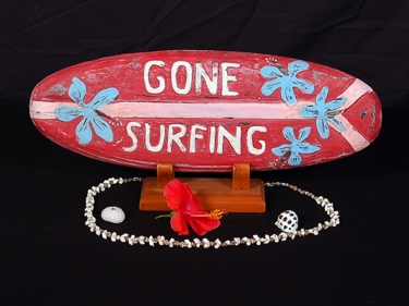 Surf Decor -Gone Surfing Surf Sign 20 Beach Decor