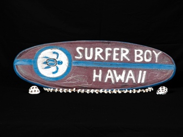 SURFER BOY HAWAII SURF SIGN 20 WEATHERED SURFING DECOR