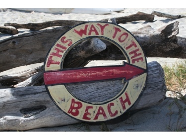THIS WAY TO THE BEACH NAUTICAL SIGN 16 BEACH decor