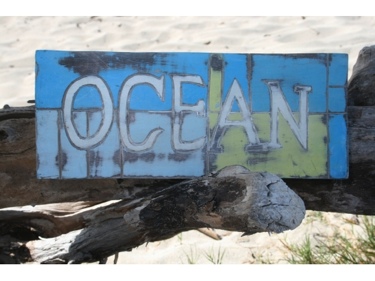 Ocean Weathered Nautical Sign 14 Beach Cottage Decor