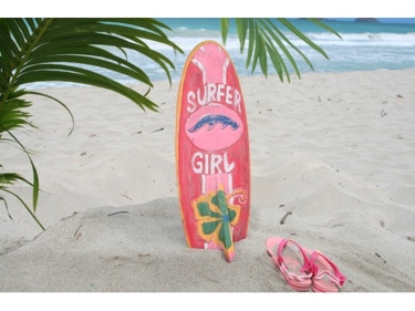 Surfer Girl Surf Sign W Fin 20 Surfing Decor
