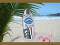 Sunset Beach Surf Sign W Fin 20 Surfing Decor