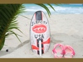 Surf City Usa Surf Sign W Fin 14 Surfing Decor