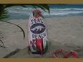 Seal Beach Surf Sign W Fin 14 Surfing Decor